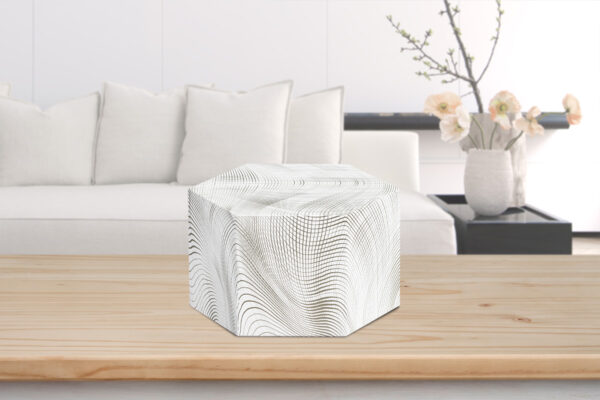 EF WHITE ABSTRACT LINES